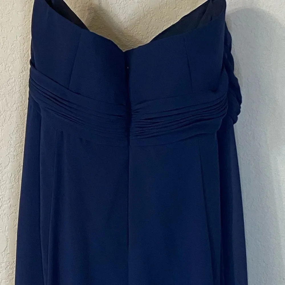 David's Bridal  Strapless Sheer Chiffon Dress - Picture 4 of 9